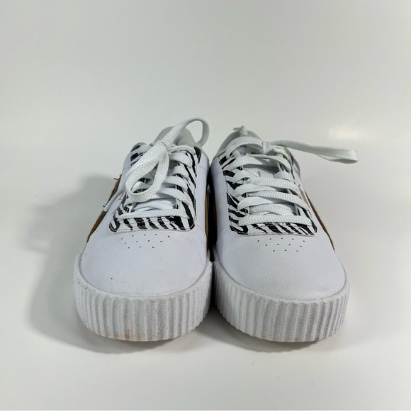 Puma Women's Carina Animal Mix Platform Cheetah Zeebra Stripe Sneakers 6.5 - Picture 4 of 7